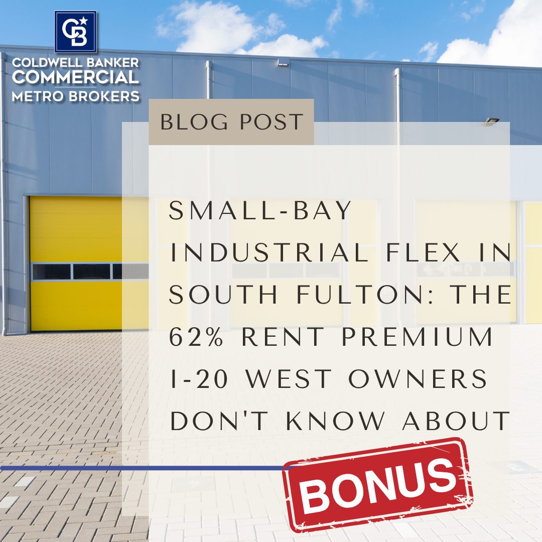 Small-bay industrial flex building along I-20 West in South Fulton with loading dock and clear-span warehouse
